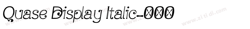Quase Display Italic字体转换